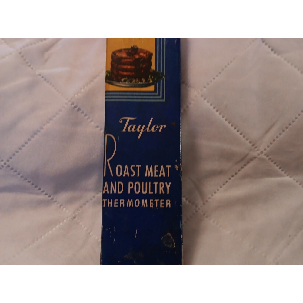 Vintage Taylor Roast Meat & Poultry Thermometer 1930's USA Original Box